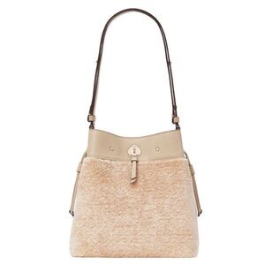 NWT Kate Spade large Marti faux Shearling Shoulder Bag